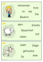 Vorschau - Bildkarten - Auf dem Bauernhof, Schüttelsätze Karteikarten, differenziert - Seite 3