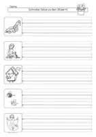 Vorschau - Arbeitsblätter - Sätze zu Bildern schreiben, Frühling, kreatives und freies Schreiben - Seite 2