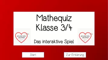Vorschau - Spiele - Schuljahresende / Schuljahresanfang Wiederholung Mathe Klasse 3 und 4 - Das interaktive Quiz - Seite 1
