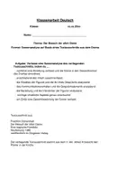 Vorschau - Klassenarbeiten - Klassenarbeit: Der Besuch der alten Dame (Szenenanalyse) + Bewertung & Lösung VERSION II - Seite 1