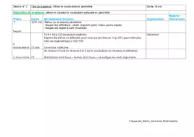 Aperçu - Préparation de séance / Séance complète - Séquence CM1 Vocabulaire en Géométrie - Page 2