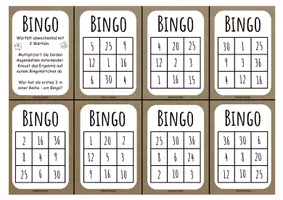Vorschau - Stationenlernen - Das kleine 1x1 - Bingo - Seite 2