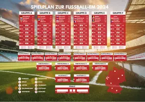 Vorschau - Poster - Spielplan zur EM 2024 - Spielplan zum Ausdrucken - Seite 1