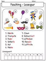 Vorschau - Arbeitsblätter - Lesespur: Fasching/Karneval (1./2. Klasse) - Seite 2