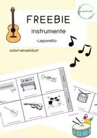 Vorschau - Arbeitsblätter - Leporello - Instrumente FREEBIE - Deckblatt