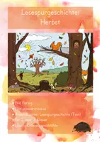 Vorschau - Arbeitsblätter - Lesespurgeschichte Herbst - Deckblatt