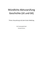 Vorschau - Klassenarbeiten - Mndl Abiturprüfung Geschichte Neuordnung nach dem Ersten Weltkrieg - Deckblatt
