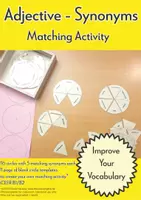 Vorschau - Arbeitsblätter - Adjective Synonyms - Matching Activity - Deckblatt
