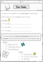 Vorschau - Arbeitsblätter - AB - Haiku schreiben nach Bauplan - Deckblatt