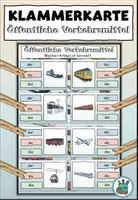 Vorschau - Arbeitsblätter - Wortschatzpaket "Öffentliche Verkehrsmittel" Fahrzeuge - DaZ / DaF / Deutsch - Seite 1