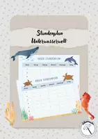 Vorschau - Anderer Materialtyp - Unser Stundenplan - Unterwasserwelt 🌊 - Deckblatt