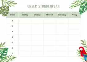 Vorschau - Anderer Materialtyp - Unser Stundenplan - Haustiere 🏡 - Seite 1