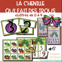 Aperçu - Jeux - Chenille qui fait des trous - Chiffres de 0 à 9 - Page de couverture