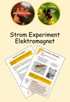 Vorschau - Unterrichtsreihen - Strom Experiment Elektromagnet Arbeitsblätter - Deckblatt