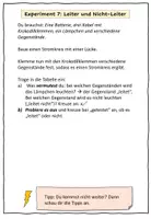 Vorschau - Unterrichtsreihen - Strom Experiment Leiter und Nicht-Leiter - Seite 1