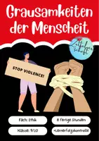 Vorschau - Stundenentwürfe - Grausamkeiten Menschheit Unterrichtsreihe - Deckblatt