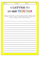 Aperçu - Inclusion - A LETTER TO MY NEW TEACHER - Page 1