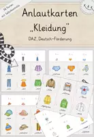 Vorschau - Stationenlernen - Anlautkarten Kleidung, 36 Karten mit Selbstkontrolle! DAZ, Deutsch - Deckblatt