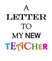 Aperçu - Apprentissages en autonomie - A LETTER TO MY NEW TEACHER (VF) - Page de couverture