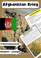 Vorschau - Arbeitsblätter - Afghanistan Krieg: Geschichte, Auswirkungen, Politik - Deckblatt