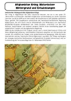 Vorschau - Arbeitsblätter - Afghanistan Krieg: Geschichte, Auswirkungen, Politik - Seite 1