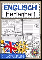 Vorschau - Arbeitsblätter - ENGLISCH - FERIENHEFT / WIEDERHOLUNGSHEFT - 5. Schulstufe (Lösungen inkludiert) - Deckblatt