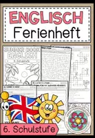 Vorschau - Arbeitsblätter - ENGLISCH - FERIENHEFT / WIEDERHOLUNGSHEFT - 6. Schulstufe (Lösungen inkludiert) - Deckblatt