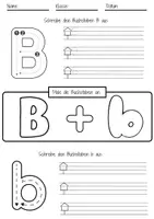 Vorschau - Unterrichtsreihen - Buchstaben mit B/b, Schreibübungen für Klasse 1 und 2 - Deckblatt