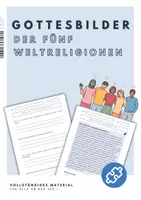 Vorschau - Arbeitsblätter - Gottesbilder in den fünf Weltreligionen, Fragen - Deckblatt