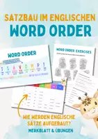 Vorschau - Arbeitsblätter - Word Order - Wie werden englische Sätze aufgebaut? - Deckblatt