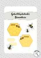 Vorschau - Anderer Materialtyp - Geburtstagskalender - Bienenklasse 🐝 - Deckblatt