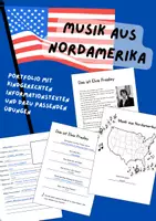 Vorschau - Arbeitsblätter - Portfolio: Musik aus Nordamerika! - Deckblatt