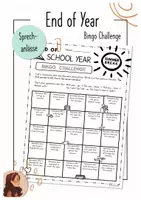 Vorschau - Arbeitsblätter - End of Year Bingo Challenge/Find someone who (Sprechanlass) - Deckblatt