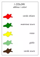 Vorschau - Arbeitsblätter - I colori auf Italienisch-verbinden - Deckblatt