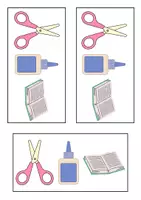 Vorschau - Arbeitsblätter - Schattenbilder Schulsachen - DaZ/DaF, Deutsch (Klasse 1 und 2) - Seite 1
