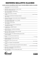 Vorschau - Arbeitsblätter - DEFINING RELATIVE CLAUSES – Worksheet (20 sentences) - Seite 1