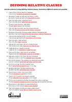 Vorschau - Arbeitsblätter - DEFINING RELATIVE CLAUSES – Worksheet (20 sentences) - Seite 2