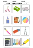 Vorschau - Arbeitsblätter - Materialpaket Schreiben und Sprache Thema Schulsachen - DaZ/DaF, Deutsch - Seite 2