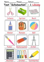 Vorschau - Arbeitsblätter - Materialpaket Schreiben und Sprache Thema Schulsachen - DaZ/DaF, Deutsch - Seite 3