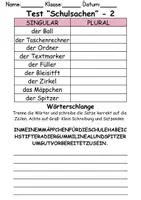 Vorschau - Arbeitsblätter - Test Schulsachen - DaZ/DaF, Deutsch, Sachunterricht (Klasse 1 und 2) - Seite 3
