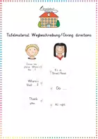 Vorschau - Präsentationen/Tafelbilder - Tafelmaterial Wegbeschreibung Giving directions - Deckblatt