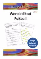 Vorschau - Arbeitsblätter - Wendediktat "Fußball" mit Differenzierung - Deckblatt