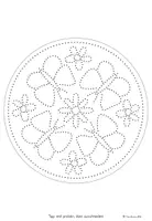 Vorschau - Mal- und Bastelvorlagen - Mandalas "Wiese" zum Prickeln - Fensterbilder basteln Frühling - Seite 1