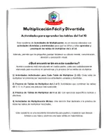 Vista previa - Hojas de trabajo - Multiplicación fácil y divertidas: Tablas del 1 al 10 - página 1