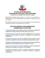 Vista previa - Unidades / Secuencias / Situaciones de Aprendizaje - Aventuras de Multiplicación por 1 cifra con llevadas - página 1