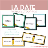 Aperçu - Jeux - La date - Jeu de mémoire et dominos - Page de couverture