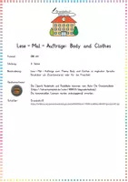 Vorschau - Aufgabenkarten - Lese-Mal-Aufträge: Body and Clothes - Seite 1