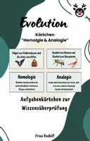 Vorschau - Bildkarten - Evolution Kärtchen Homologie & Analogie - Deckblatt
