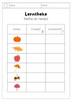 Vorschau - Stationenlernen - Mathe im Herbst: Lerntheke 1. Klasse - Seite 1