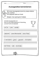 Vorschau - Arbeitsblätter - Satzarten und Satzzeichen - Fußball-Edition - Seite 1